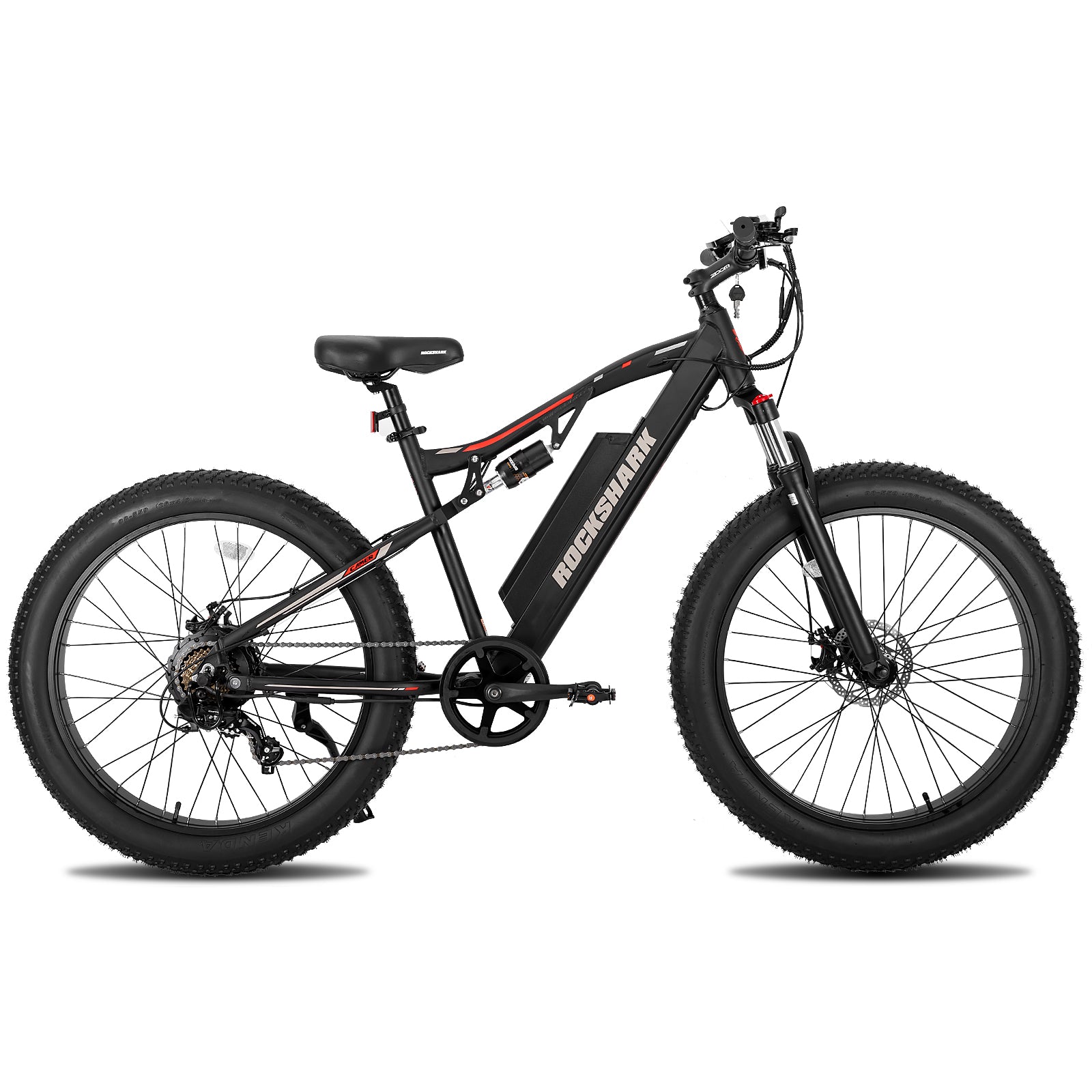 Black Rock Shark Dual Suspension Electric Fat Bike – BONDZA BIKES