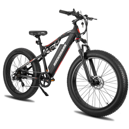 Black Rock Shark Dual Suspension Electric Fat Bike